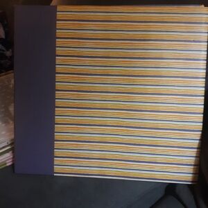 12 x 12 striped scrapbook w/paper